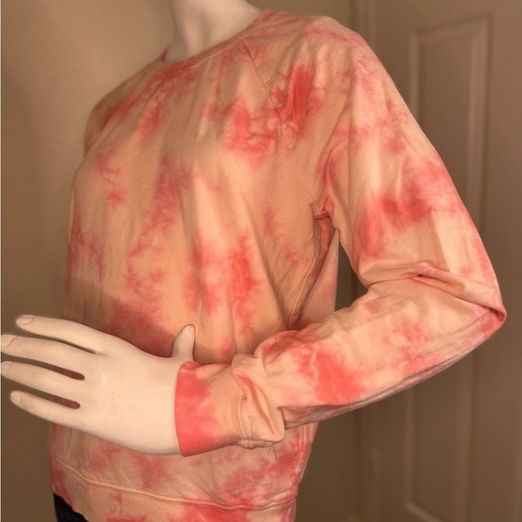 Lucky Brand Sweater Womens M Pink White Tie Dye Sweatshirt Crew Neck Pullover. - Picture 7 of 9